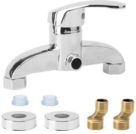 HENGBIRD Robinet de douche, mitigeur de douche, mitigeur monocommande pour montage mural, mitigeur de douche avec noyau de valve en céramique, robinet de douche chromé avec bec G ½