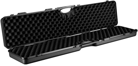 Wiltec Waffenkoffer 123,5 x 26,5 x 11 cm für Langwaffen, Gewehrkoffer mit Rasterschaumstoff für sicheren Transport, Langwaffenkoffer mit hoher Traglast und Tragegriff