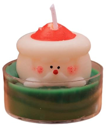 yztju Christmas Tea Light Candles, Christmas Soy Wax Candle, Tea Lights Light Weight with Cartoon Motif, Small Figure, Soy Candles, Scented Tea Lights for Holiday, Wedding, Home