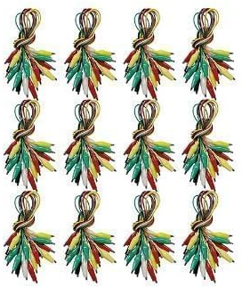 120 Pcs Crocodile Clips, Small Alligator Clips Electrical Multimeter Test Leads, Multimeter Leads, Multimeter Crocodile Clips, Small Crocodile Clips, Mini Crocodile Clips Jumper Wires