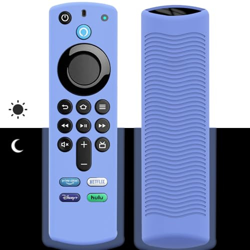 Fernbedienung Hülle für Fire TV Stick 4K /Alexa Sprachfernbedienung (3rd Gen)/Alexa Voice Remote 3. Generation,leuchtet im Dunkeln,rutschfeste Silikon Schutzhülle,Fernbedienung Abdeckung