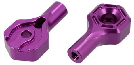 Set: CNC Blinkerträger vorn, Violett, Aluminium, M8, LED - für Simson S51, S50, S70, S83