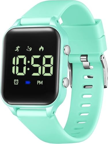 Timever Kids Digital Watches for Boys Girls, Sports Watch with Fitness Tracker, Pedometer, Alarm Clocks, Stopwatch, No App Needed Waterproof Kids Watch, Gift for Teens Student Girls Boys Ages 5-14