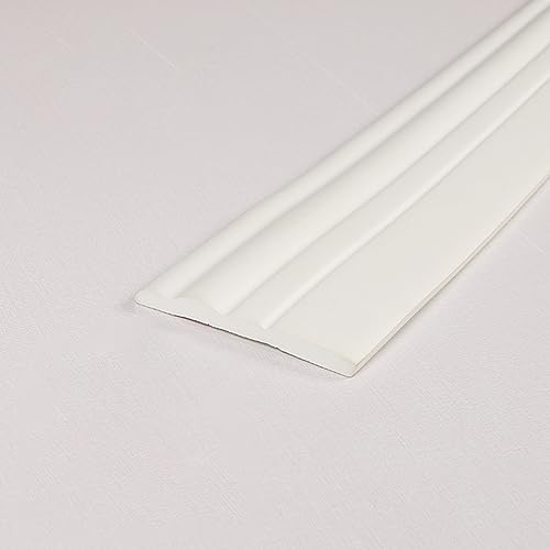 Autocollants pour bord de papier peint, bord de papier peint, bord de papier peint, autocollants muraux et plafonds, multicolores, différentes tailles (blanc, 500 x 12,5 cm)