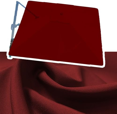 Housse de rechange pour parasol déporté - 250 cm - Bordeaux - Pour terrasse, table de jardin et parasols de marché (3 x 3 m)