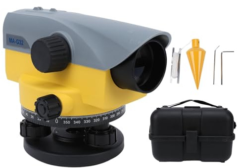 Fafeicy Niveau Optique Automatique 32X, Niveau Automatique de Haute Précision pour L'arpentage de la Construction, Instrument Optique à Image Dressée à Ouverture de 40 Mm avec une