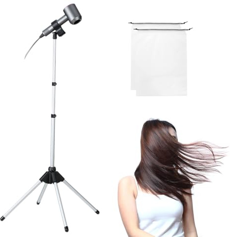 Supporto per asciugacapelli con morsetto, girevole a 360°, 160 cm, regolabile