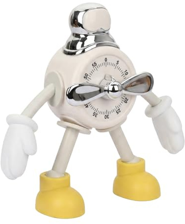 nilic Cute Style Mechanical Kitchen Timer - 60 Minute Wind Up Countdown Clock with Loud Alarm & Magnetic Back - Cute Cooking Timer for Baking, Kids Study, No Batteries Needed