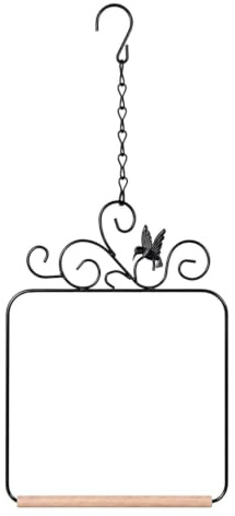 Fågelgunga, utomhusgunga, metallramsverktyg, kedjestängningsanordning, trädgårdsförsörjning 20 × 15 cm, kompakt livsstilstillbehör, pålitlig installation
