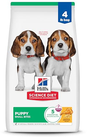Hill's Science Diet Puppy Small Bites Dry Dog Food, Chicken & Brown Rice, 4.5 lb. Bag