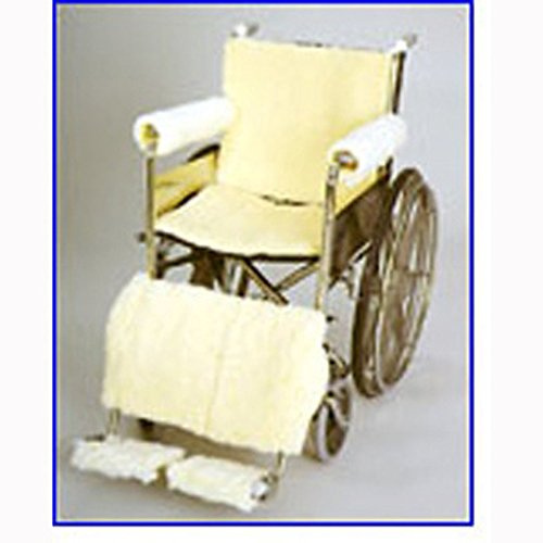 Skil-Care Synthetic Sheepskin Wheelchair Leg Pad Cover, Wheelchair Accessories, Wheelchair Cushion, Foam Padding Transport Chair, for Elderly - Fits 16-18 W/C