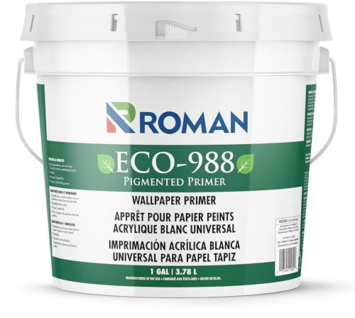ROMAN Products ECO-988 White Pigmented Wallpaper Primer - 1 Gallon, 128 Fluid Ounces (450 Sq. Ft.)