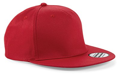 Beechfield Snapback Rapper Cap Colour=Classic Red Size=O/S