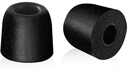 SIMOLIO Casque de Remplacement d'embouts, écouteurs en Mousse à mémoire avec Isolation Acoustique (Noir, 5 Paires, Petite Taille)