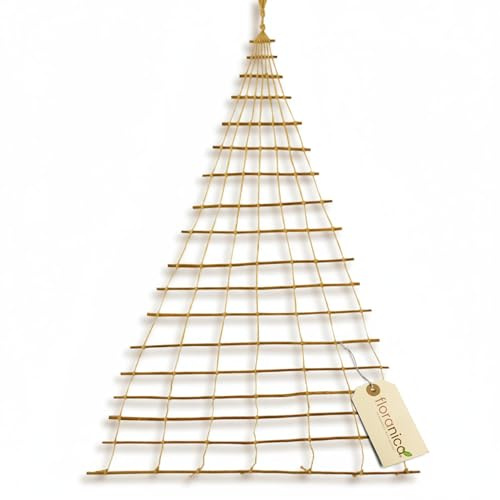 Floranica Holzleiter für Adventskalender 100 x 140 cm - Holz Aufhängen von Weihnachtsschmuck Weihnachtsdeko für Wand & Tür Leiter Deko, Weihnachtsbaum Alternative, Tannenbaum Holz