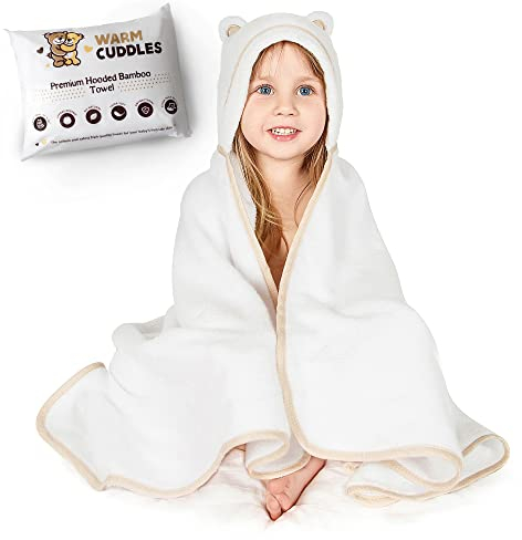 Premium Handtuch für Kleinkinder, mit Kapuze, Bio-Bambus-Badetuch für Kleinkinder, Neugeborene, Kleinkinder, Jungen und Mädchen, großes Kapuzenhandtuch für Neugeborene