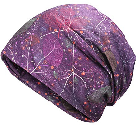 ZLYC Dünne Sommer-Beanie-Mütze für Damen, Blumenmuster, leicht, lässig | Leicht Lässig Chemo Kopfbedeckung