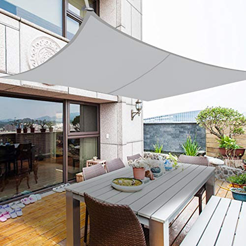 Green Bay Rectangle Anti-UV Sun Shade Sail Outdoor Garden Patio Party Sunscreen Canopy Sunsail 2x3m Grey