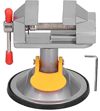 Tissting Mini étau de Table, Petit étau Pince à Découper Table étau Pince Ventouse Mini étau Rotation à 360 Degrés Outil à Main Verre Bureau en Métal pour Petits Travaux Outils de Réparation 30mm