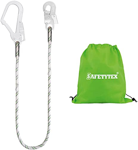 Safetytex Halteseil für Auffanggurt - Fallschutz DIN EN 354 - Halteseil 1,5 Meter - Fallschutz Auffangseil -Absturzsicherung Höhenarbeit - Halteseil Bauarbeiten