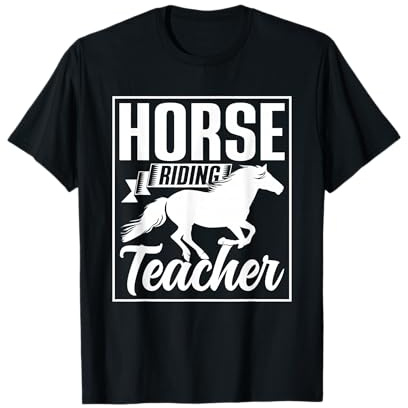 Profesor De Equitación Amante Rider Montar Caballo Hípica Camiseta