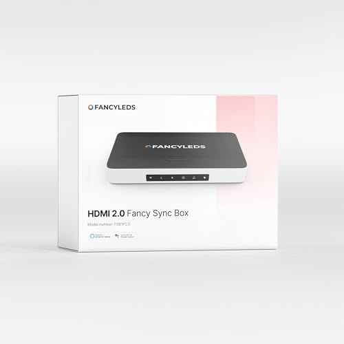 Fancy Sync Box Ambient TV Backlighting Syncing Box HDMI 2.0 All TV Sizes Fancyleds (70 to 90)