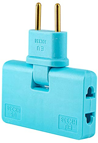 Stecker EU Konverter Drehen, Adapter Deutschland Stecker, EU Adapter,3 In 1 Drehbare Steckdosenverlängerung Verlängerungsstecker,Multi Plug Mini Slim Wireless Steckdosenadapter
