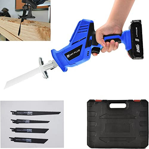 Sega a batteria da 21 V, seghetto alternativo con 2 batterie da 1,5 Ah e 4 blatter, sega a batteria 1900 giri/min, velocità variabile max. 150 mm, profondità di taglio per legno e metallo e alluminio