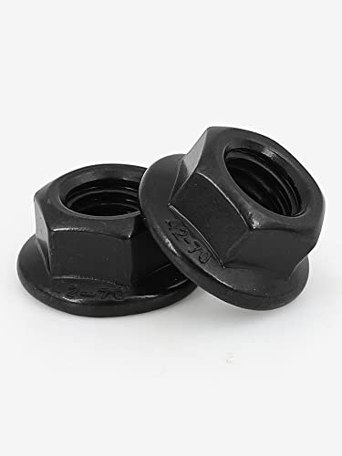 M2 M3 M4 M5 M6 M8 M10 M12 M16 Sechskant-Flanschmutter Sechskantmuttern Schwarz Schwarz Karbon-M2,10St
