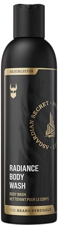 The Beard Struggle Men's Body Wash Asgardian Secret - Gold Collection - Skin Cleaning Agent - Natural Body Wash - Shower Gel Liquid Soap - 240 mL / 8 US. fl. oz.
