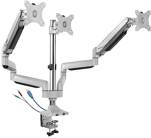 SpeaKa Professional SP-MM-940 Monitorhalterung 3 Display(s) 33,0 cm (13) - 81,3 cm (32) Silber Schwenkbar, Neigbar, H