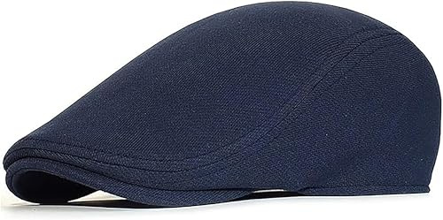 Bigoco Schiebermütze Herren Schirmmützen Baumwolle Baskenmütze Barett Cap | Klassischer Gatsby im 1920 Stil ,Cabbie Barett Cap, Verstellbare Passform,Vintage Herrenmütze,Atmungsaktive Baumwolle