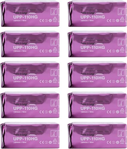 UPP-110HG Ultraschall-Film/Medien, kompatibel mit,Typ V Hochglanz-Ultraschallpapier 10 Rollen, 110 mm x 18 m