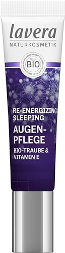 lavera Re-Energizing Sleeping Augenpflege - reduziert Mimikfältchen - natürliche Zellerneuerung - feuchtigkeitsspendend - vegan - Naturkosmetik - 15 ml