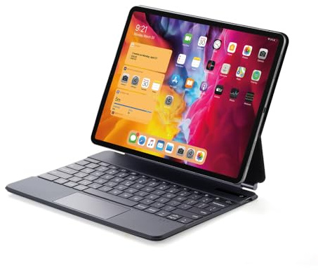 Friendly License - Magic Keyboard con Trackpad - Compatible con iPad Pro 12,9 - Teclado Inalámbrico Bluetooth con Diseño Magnético Flotante - Funcionalidad Avanzada - Negro