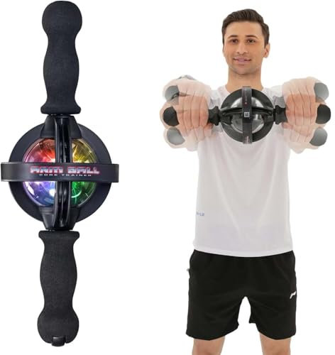 Arm Gyro Ball Core Trainer for Stronger Arm Bones and Muscle - Fitness Gyroscopic, Wrist Ball Gyro, Arm Strength Exerciser, Arm Hand Muscle Trainer Device