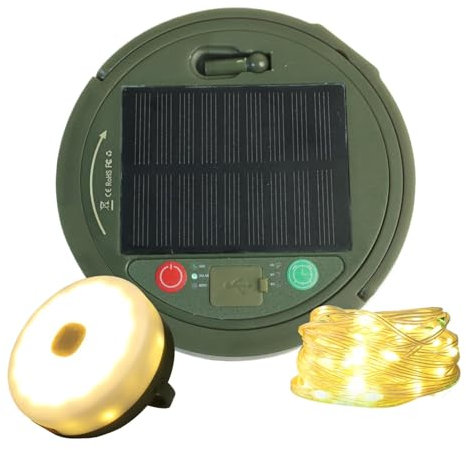 Linterna de camping | Luz de camping 4 en 1 | Lámpara LED recargable | Cadena de luces impermeables | Luz de tienda de campaña al aire libre | Cadena de luces retráctiles impermeables para tienda de