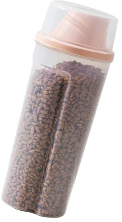 Contenitore per alimenti per cani - cestino per alimenti per animali domestici ermetici da 1500 ml con scala | Facile versare apertura a imbuto, distributore di crocchette senza BPA per cani, gatti, f