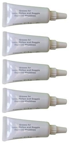 5 x Lubricante de mantenimiento para el bloque de preparación para cafetera compatible con Philips Saeco LatteGo