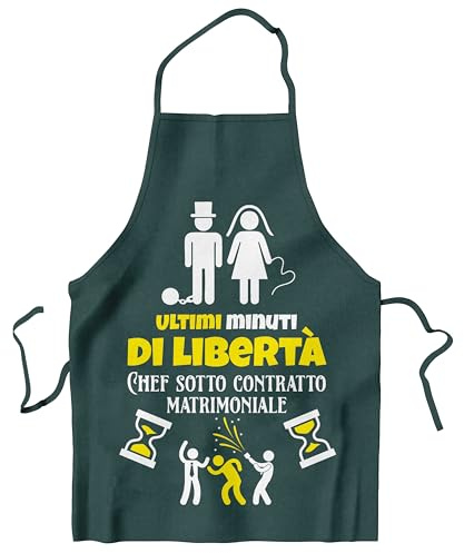 KAÏDENSÏ Idea Regalo Addio al Celibato – Grembiule da Cucina Divertente Sposo Chef - Team Groom Gadget - Groom To Be Kit - Accessori Scherzi Spose – Idee Regali Divertenti per Sposi