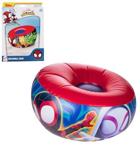 Marvel Spidey Poltrona Gonfiabile, Lettino Prendisole per Bambino Spider-Man, Tappetino da Spiaggia, Sedia ad Acqua, Sedia Rotonda