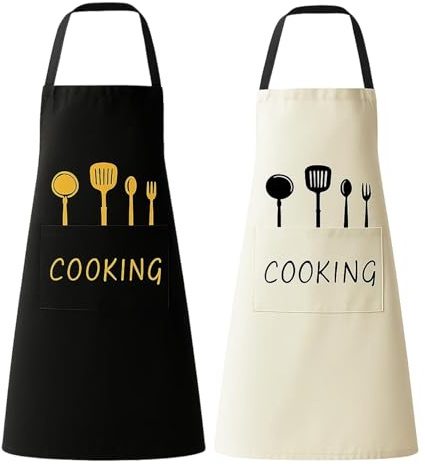 Kochschürze Damen, 2 Stück Küchenschürze Damen, Kochschürze,Schürze Personalisiert,Backschürze Aus Strapazierfähigem Material, Für Kochen Gastronomie, Grillen,Backen Und Gartenarbeit,Kitchen ,Restaura