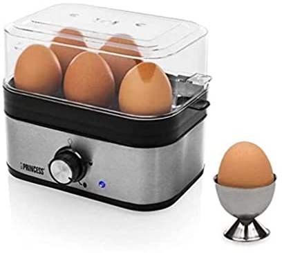 Princess Eierkocher 350 Watt für 1-6 Eier mit Härtegradeinstellung, 262041