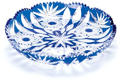 ORION LIGHTSTYLE Bleikristall, Kristall, Teller, 15x2,5cm, blau