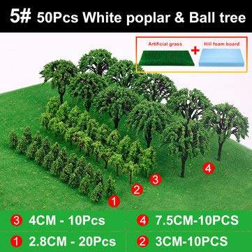 TuToy 2,8 Cm - 8,5 Cm Mini Railway Road Landschaft Landschaft Baumwaage Diy Sand Tisch Modellbau Baum - 5