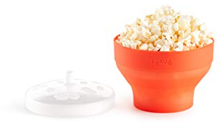 Lékué 0202227S01M017 Mini Pop Corn zur Zubereitung in der Mikrowelle, Rot