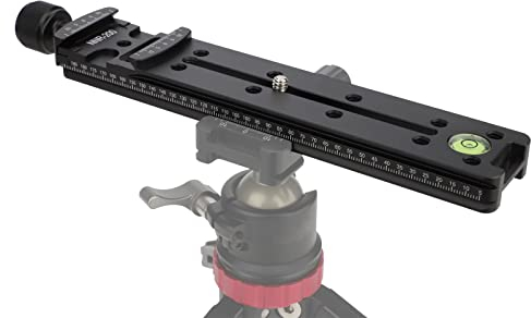 Rail pour appareil photo - 200 mm - Fixation rapide - Avec vis en D - Pour trépied Garmin Xero C1 DSLR - Tête sphérique - Pour photographie panoramique en gros plan