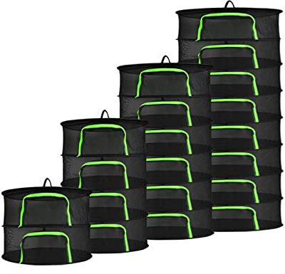 Hanging Drying Net Black Mesh Zippered Herb Drying Rack Hanging Dryer Dry Net For Hydroponics For Hydroponics Plants Buds Weed Convenient for Storage (Color : Black, Size : 60x40cm)