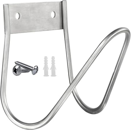 SagaSave Garden Hose Holder Hook, Wall Mounted, Stainless Steel, 5kg/11lbs Capacity, Rust Resistant, Hose Storage Hanger for Yard Lawn