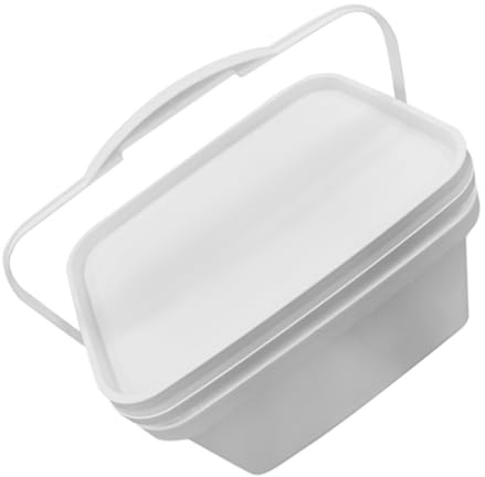 Uonlytech Large Rectangle Bucket Lid 2.6 Gallon Pp Plastic Paint Bucket for Home and Diy Projects
